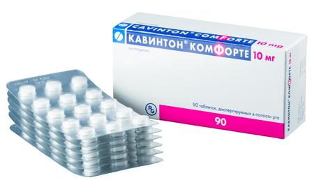 Фото Кавинтон Комфорте, таблетки растворимые 10 мг, 90 шт.