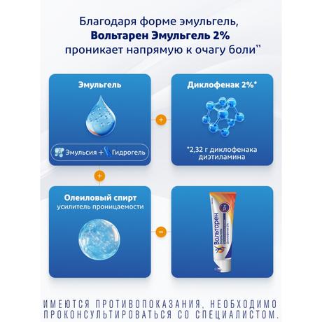 Фото Вольтарен Эмульгель 2%, гель для наружного применения 150 г, 1 шт.