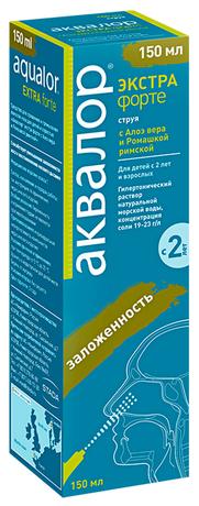 Фото Аквалор Экстра Форте, раствор  (с алоэ вера и ромашкой римской), 150 мл