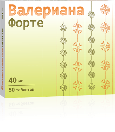 Фото Валериана Форте таблетки, покрытые пленочной оболочкой 40 мг, 50 шт.