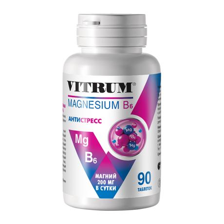 Фото Витрум Магний В6, таблетки покрытые оболочкой 1200 мг, 90 шт.