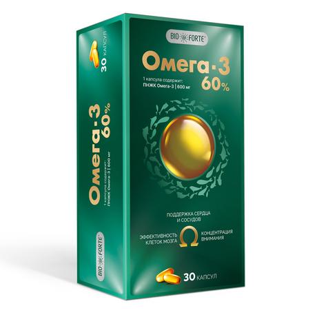 Фото Омега-3 60% BioForte, капсулы 1300 мг, 30 шт.