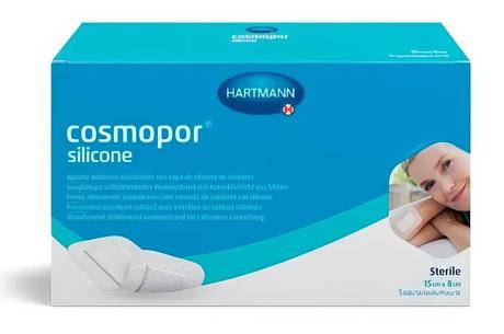 Фото Хартманн Cosmopor Silicone, повязка сорбционная с контактным слоем из силикона 15 х8 см, 5 шт.