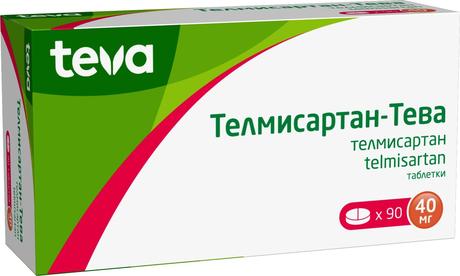 Фото Телмисартан-Тева, таблетки 40 мг, 90 шт.