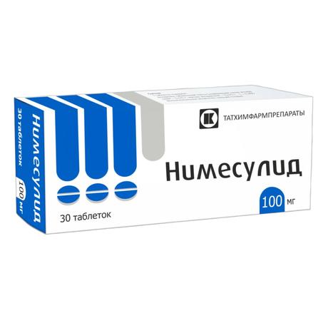 Фото Нимесулид, таблетки 100 мг, 30 шт.