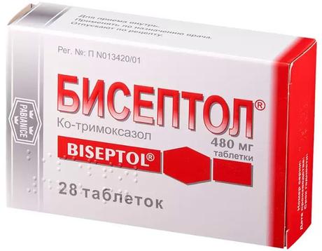 Фото Бисептол, таблетки 480 мг, 28 шт.