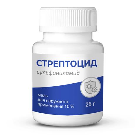 Фото Стрептоцидовая мазь 10%, банка 25 г