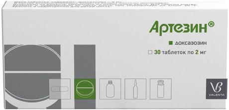 Фото Артезин, таблетки 2 мг, 30 шт.