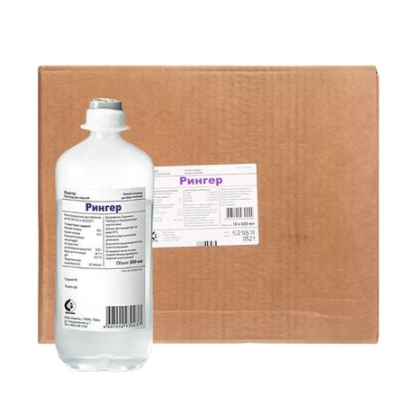 Фото Рингер, раствор для инфузий 500 мл, 10 шт.