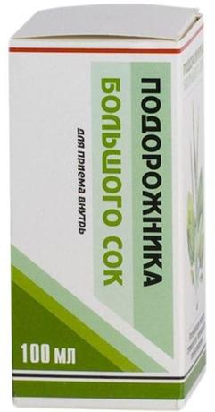 Фото Подорожника большого сок, 100 мл