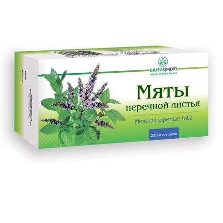Фото Мяты перечной листья, фильтр-пакеты 1,5 г, 20 шт.