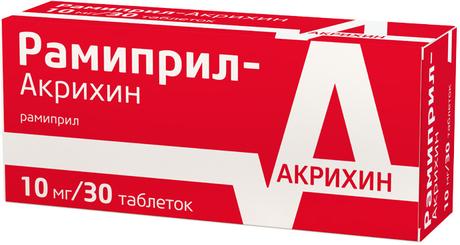Фото Рамиприл-Акрихин, таблетки 10 мг, 30 шт.