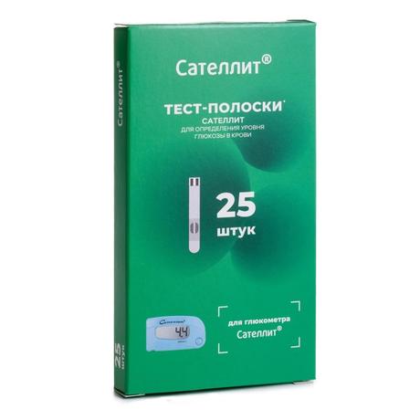 Фото Сателлит ПКГЭ-02, тест-полоски, 25 шт.