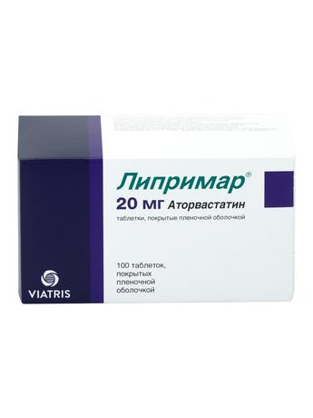 Фото Липримар, таблетки в плёночной оболочке 20 мг, 100 шт.