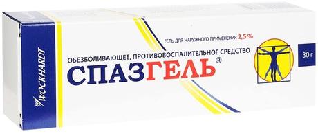 Фото Спазгель, гель 2.5%, 30 г