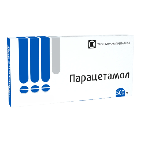 Фото Парацетамол, таблетки 500 мг (Татхимфармпрепараты), 30 шт. 
