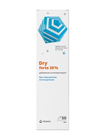 Фото Витатека Dry Forte, антиперсп при повышенной потливости 20% дабоматик 50 мл