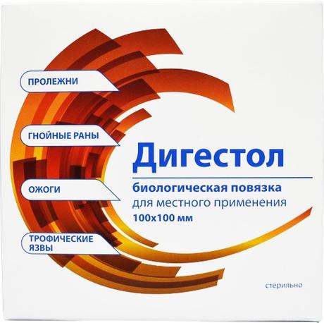 Фото Дигестол, повязка биологическая стерильная (100 х100 мм)