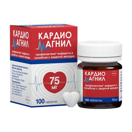 Фото Кардиомагнил, таблетки 75 мг+15,2 мг, 100 шт.