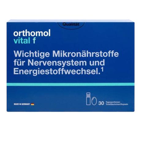 Фото Ортомоль Витал Ф, питьевые бутылочки 20 мл и капсулы, 30 шт.