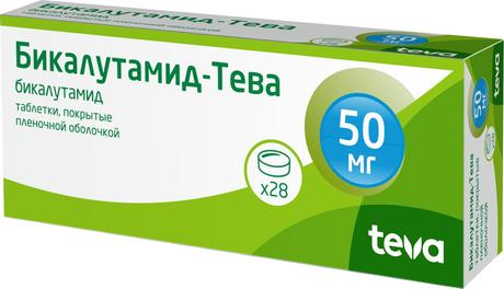 Фото Бикалутамид-Тева, таблетки покрыт. плен. об. 50 мг, 28 шт.