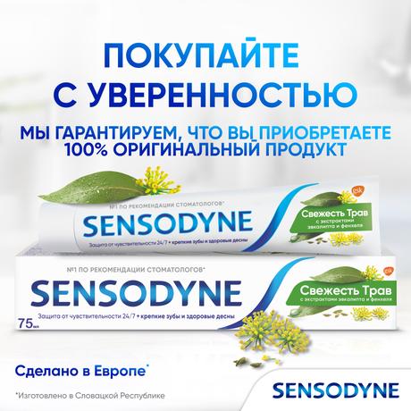 Фото Зубная паста Sensodyne Свежесть Трав для чувствительных зубов с экстрактом трав, 75 мл