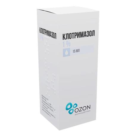 Фото Клотримазол, раствор для наружного применения 1 %, флакон 15 мл
