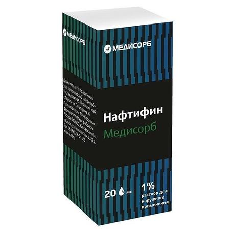 Фото Нафтифин Медисорб раствор для наружного применения 1%, флакон, 20мл