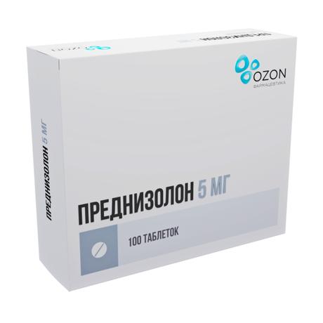 Фото Преднизолон, таблетки 5 мг, 100 шт.