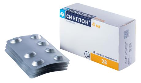 Фото Синглон, таблетки жевательные 4 мг, 28 шт.