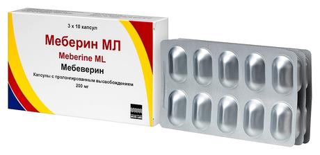 Фото Меберин МЛ, капсулы с пролонгированным высвобождением 200 мг, 30 шт.