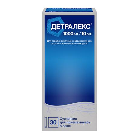 Фото Детралекс, суспензия 1000 мг/10 мл, саше 10 мл, 30 шт.