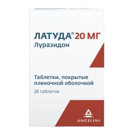 Фото Латуда, таблетки покрыт. плен. об. 20 мг, 28 шт.