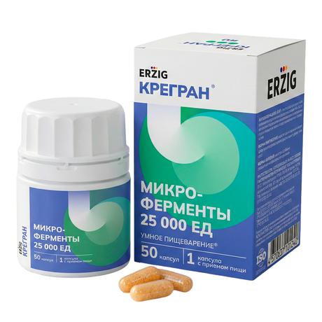 Фото Микроферменты (Крегран), капсулы 25000 ЕД, 50 шт.