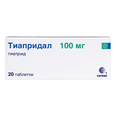 Фото Тиапридал, таблетки 100 мг, 20 шт.