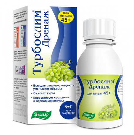 Фото Турбослим Дренаж, концентрат напитка, 100 мл, Для женщин 45+