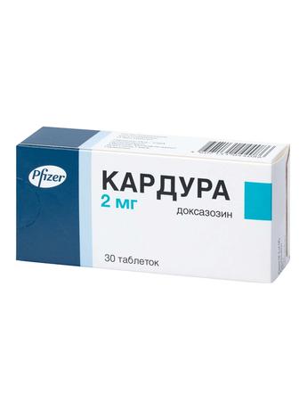 Фото Кардура, таблетки 2 мг, 30 шт.