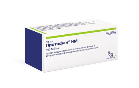 Фото Протафан HM, суспензия для п/к введения 100 МЕ/мл 10 мл, 1 шт.