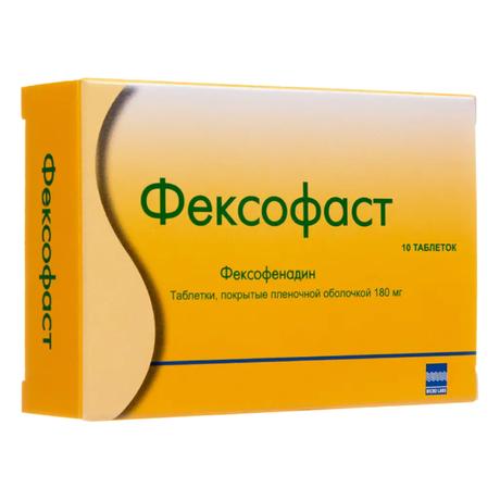 Фото Фексофаст, таблетки покрыт. плен. об. 180 мг, 10 шт.