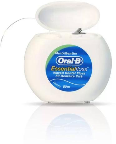 Фото ORAL-B Essential floss, вощеная мятная зубная нить, 50 м