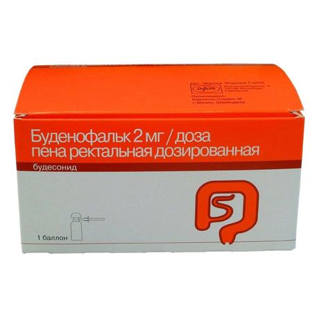 Фото Буденофальк, пена ректальная дозированная 2 мг/доза 14 доз, 1 шт.
