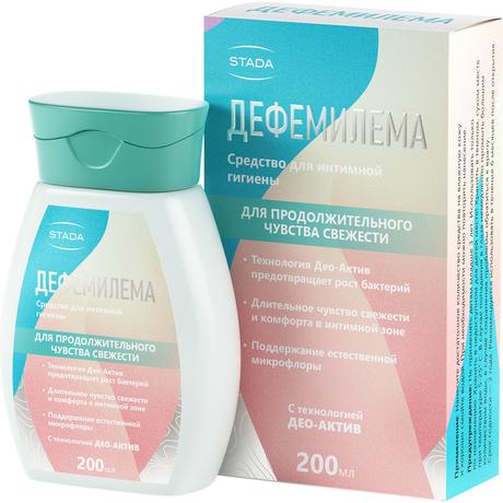 Фото Дефемилема, средство для интимной гигиены (для продолжительного чувства свежести), 200 мл