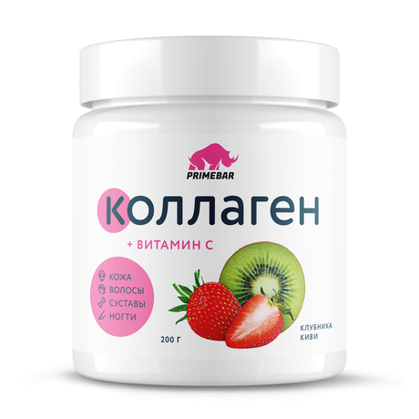 Фото Коллаген, порошок (клубника-киви) 200 г, 1 шт.