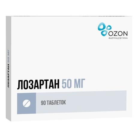 Фото Лозартан, таблетки покрыт. плен. об. 50 мг, 90 шт.