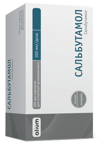 Фото Сальбутамол, аэрозоль для ингаляций 100 мкг/доза, 12 мл (200 доз)