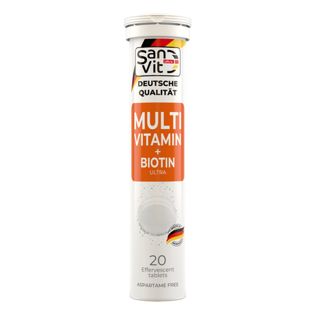 Фото San Ultra Vit Мультивитамины и Биотин Ультра, таблетки шипучие, 20 шт.