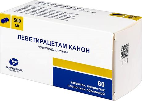 Фото Леветирацетам Канон таблетки, покрытые пленочной оболочкой 500 мг, 60 шт.