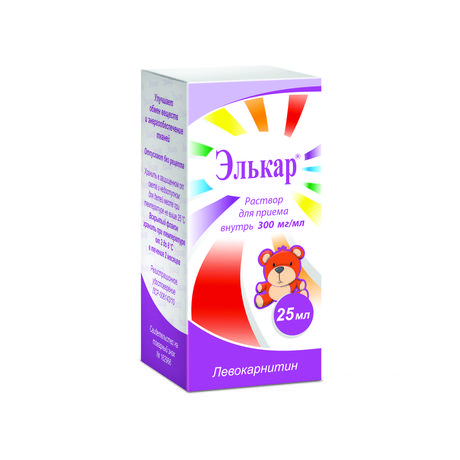 Фото Элькар, раствор 300 мг/мл, 25 мл