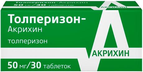 Фото Толперизон-Акрихин, таблетки покрыт. плен. об. 50 мг, 30 шт.