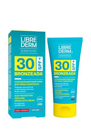 Фото Либридерм Бронзиада, крем для лица и декольте солнцезащитный (SPF 30), 50 мл
